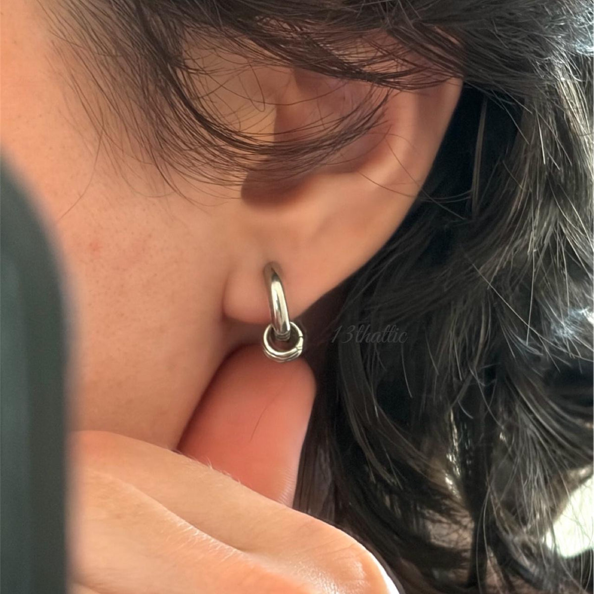 8 MM Triple Hoop Earrings