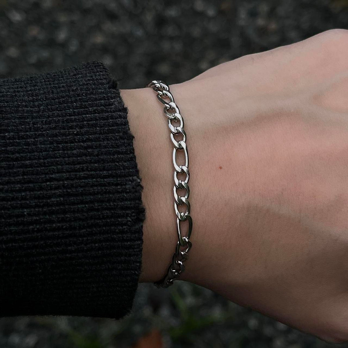 4 MM Figaro Chain Bracelet